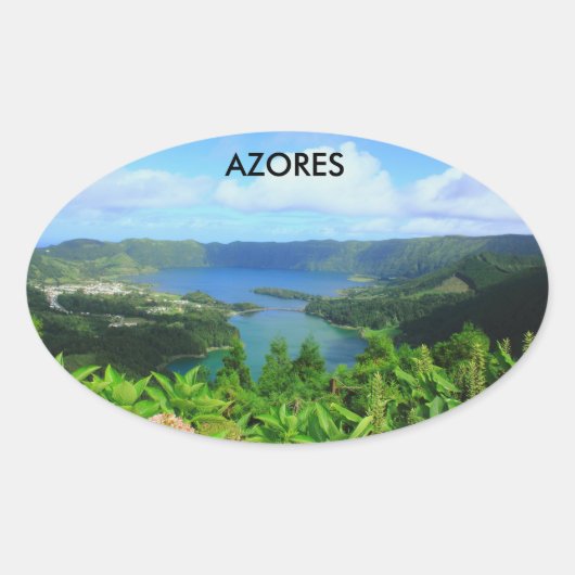 Azores Ovaler Aufkleber (Vorderseite)