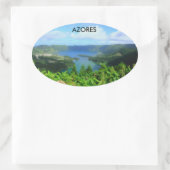 Azores Ovaler Aufkleber (Tasche)