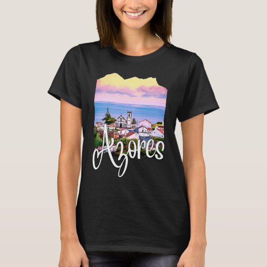 Azores Portugal Portuguese Roots Azores Souvenirs T-Shirt (Vorderseite)