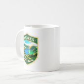 Azores Portugal Travel Badge Mug – Scenic Lagoa da Kaffeetasse (Vorderseite Links)