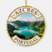 Azores Portugal Travel Badge Ornament – Two-Sided (Vorne)