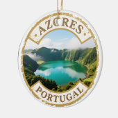 Azores Portugal Travel Badge Ornament – Two-Sided (Links)