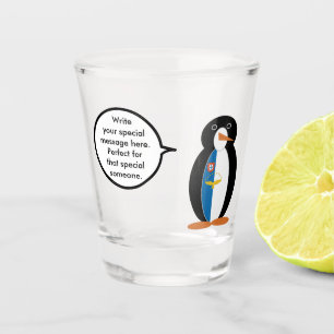 Azorische sprechende Ms Penguin Personalisiert  Schnapsglas