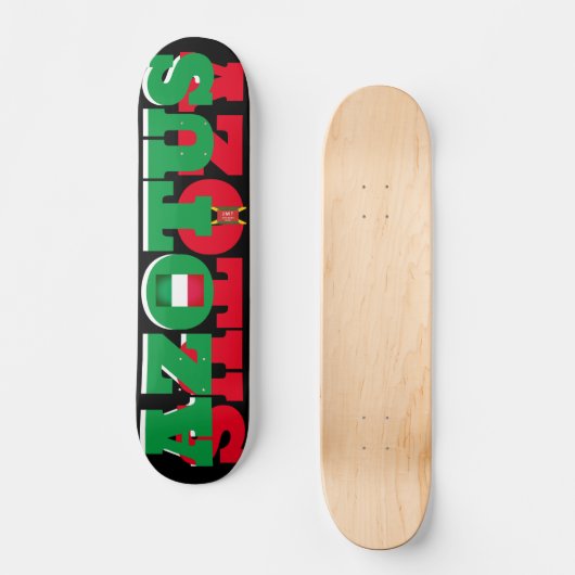 AZOTUS ITALIEN 7 3/4" Skateboard Deck (Vorderseite)