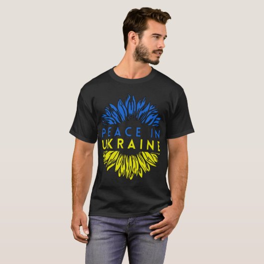 Azov Peace In Ukraine Sunflower - Stand With Ukrai T-Shirt (Vorne ganz)