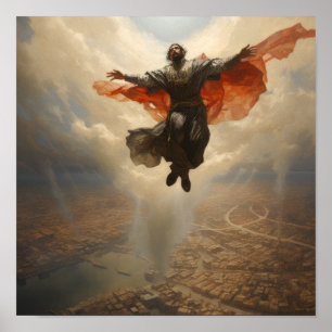 Azrael Floating Over Humanity - Einzigartiges Post Poster