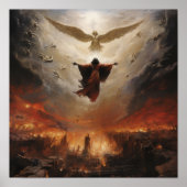 Azrael schweben über der Menschheit - Mystisches P Poster (Vorne)