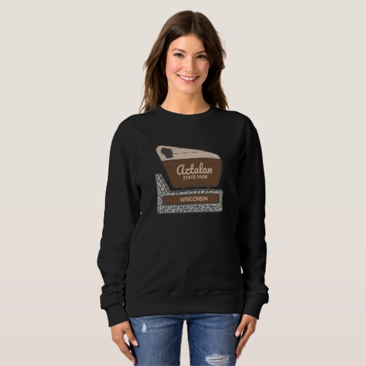 Aztalan State Park Wisconsin Welcome Sign Vacation Sweatshirt (Vorne ganz)