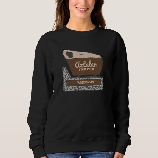 Aztalan State Park Wisconsin Welcome Sign Vacation Sweatshirt (Vorderseite)