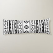 Aztec 2Way Black & White Mixed Motifs (V) Muster Seitenschläferkissen (Rückseite)