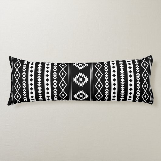 Aztec 2Way Black & White Mixed Motifs (V) Muster Seitenschläferkissen (Vorderseite)