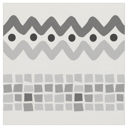 Aztec Abstrakt Gray Triaingle Geometric Muster Stoff (Nahaufnahme)