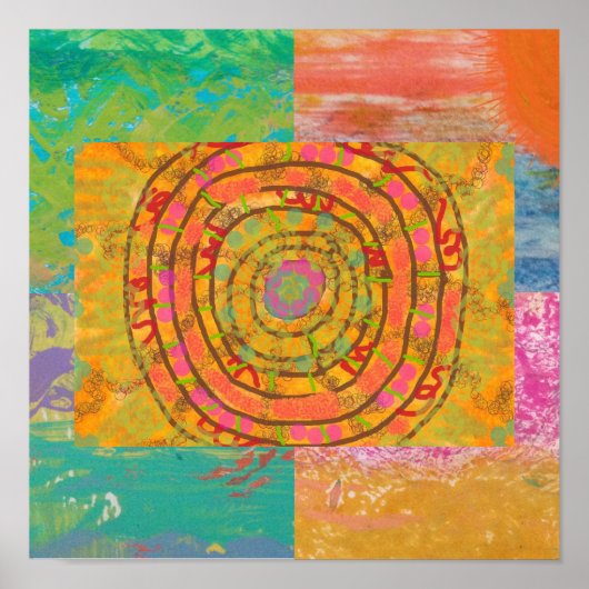 Aztec Abstrakt Poster (Vorne)