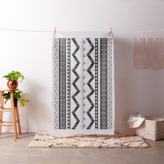 Aztec Abstrakt Triangle Black Any Color Geometric Stoff (Beispiel)