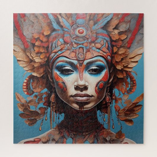 Aztec Abstrakt Vibranal Fusion Art Puzzle (Vertikal)