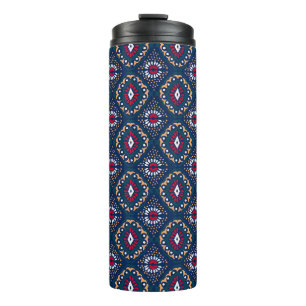 Aztec Allure: Stamm gestreift Elegance Thermosbecher