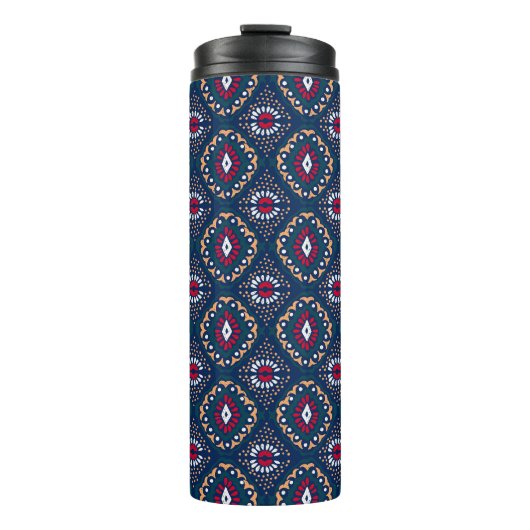 Aztec Allure: Stamm gestreift Elegance Thermosbecher (Vorderseite)