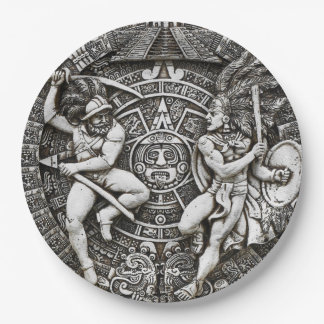 Aztec Amerikanischen Ureinwohner Dekoration Spanis Pappteller