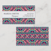 Aztec Andes Stammmuster Visitenkarte (Vorne/Hinten)
