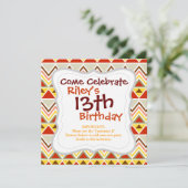 Aztec Andes Tribal Mountains Dreiecke Chevrons Einladung (Stehend Vorderseite)