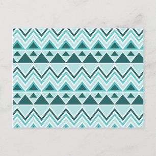 Aztec Andes Tribal Mountains Dreiecke Chevrons Postkarte