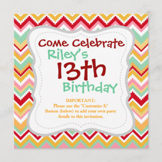 Aztec Andes Tribal Mountains Zickzack Fiesta Zigag Einladung