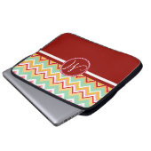 Aztec Andes Tribal Mountains Zickzack Fiesta ZigZa Laptopschutzhülle (Vorne Knopf)