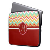 Aztec Andes Tribal Mountains Zickzack Fiesta ZigZa Laptopschutzhülle (Vorderseite Links)