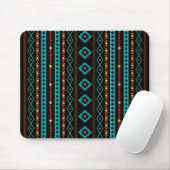 Aztec Aquamarin Reds Gelb-Schwarz Mixed Motive V M Mousepad (Mit Mouse)