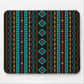 Aztec Aquamarin Reds Gelb-Schwarz Mixed Motive V M Mousepad (Vorne)