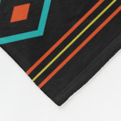 Aztec Aquamarin Reds gelbes, gemischtes Motiv Fleecedecke (Ecke)