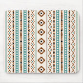 Aztec Aquamarin Terracotta Blk Cr Mix Motif (V) Mu Mousepad (Vorne)