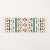 Aztec Aquamarin Terracotta Blk Crm Mixed Motifs Mu Yogamatte (Vorderseite (Horizontal))