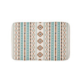 Aztec Aquamarin Terracotta Blk Crm Mixed Motifs (V Badematte (Vorderseite)