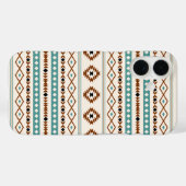 Aztec Aquamarin Terracotta Schwarzes Creme Mixed M Case-Mate iPhone Hülle (Rückseite (Horizontal))
