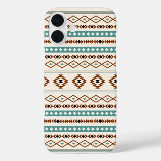 Aztec Aquamarin Terracotta Schwarzes Creme Mixed M Case-Mate iPhone Hülle (Rückseite)