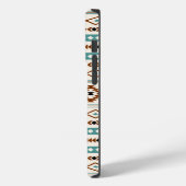 Aztec Aquamarin Terracotta Schwarzes Creme Mixed M Case-Mate iPhone Hülle (Rückseite / Links)