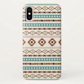 Aztec Aquamarin Terracotta Schwarzes Creme Mixed M Case-Mate iPhone Hülle (Rückseite)