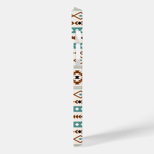 Aztec Aquamarin Terracotta Schwarzes Creme Mixed M Case-Mate iPhone Hülle (Rückseite / Links)