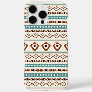 Aztec Aquamarin Terracotta Schwarzes Creme Mixed M iPhone 16 Pro Max Hülle