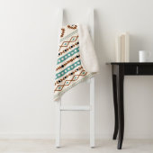 Aztec Aquamarin Terracotta Schwarzes Creme Mixed M Sherpadecke (Beispiel)