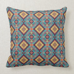Aztec Aquamarin und gelb  Kissen