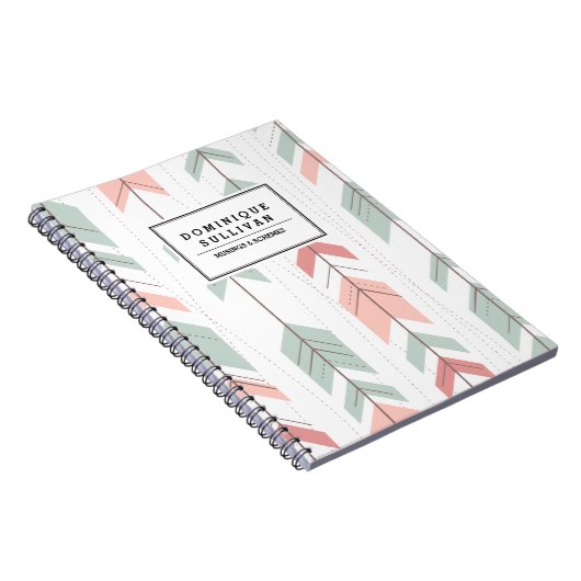 Aztec Arrows Muster Personalisiert Notebook Notizblock (Rechte Seite)