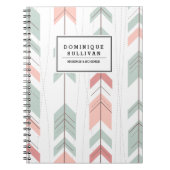 Aztec Arrows Muster Personalisiert Notebook Notizblock (Vorderseite)