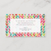 Aztec Arrows Pattern Masseuse Wellness Therapie Visitenkarte (Rückseite)