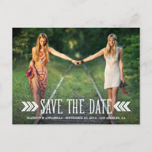 Aztec Arrows   Save the Date Postkarte