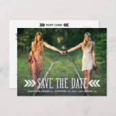 Aztec Arrows | Save the Date Postkarte (Vorne/Hinten)