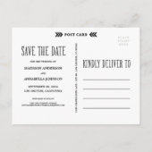 Aztec Arrows | Save the Date Postkarte (Rückseite)