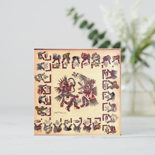 Aztec Art Card Karte (Stehend Vorderseite)