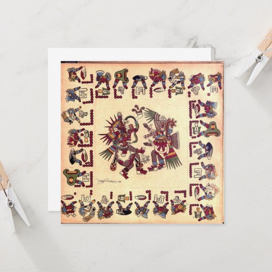 Aztec Art Card Karte (Vorderseite/Rückseite Beispiel)